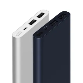 10000mAh Original Xiaomi Power Bank 2 Quick Charge Powerbank Dual-USB Portable Aluminium Fast Charging Mi Power External Battery