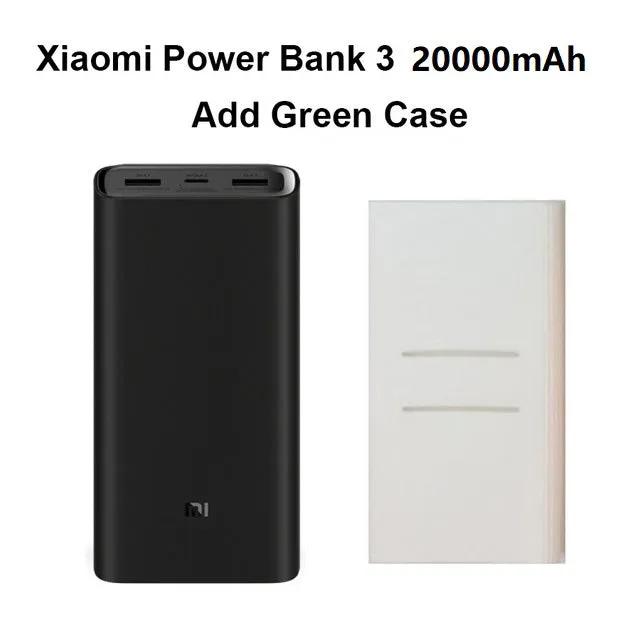 2019 NEW Xiaomi Power Bank 3 20000mAh Mi Powerbank USB-C 45W Portable Charger Dual USB Powerbank for Laptop Smartphone PLM07ZM