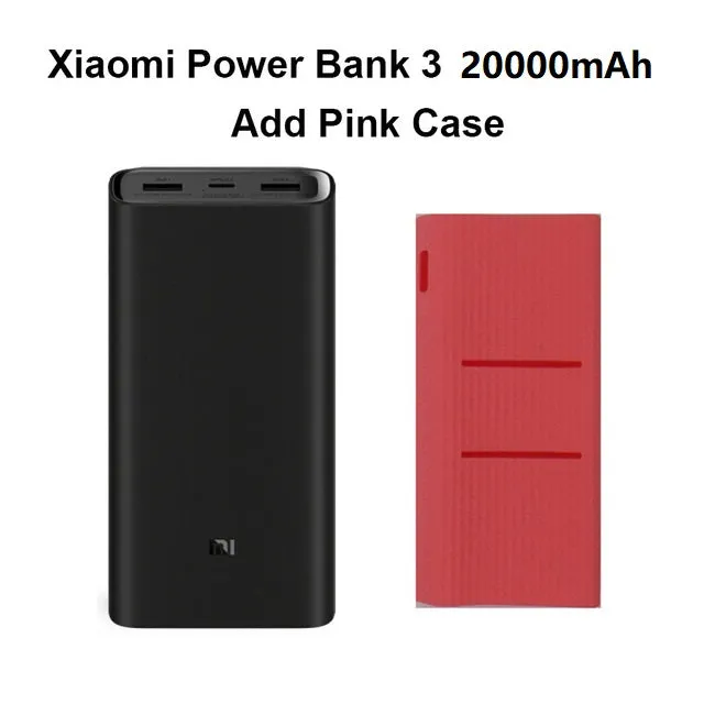 2019 NEW Xiaomi Power Bank 3 20000mAh Mi Powerbank USB-C 45W Portable Charger Dual USB Powerbank for Laptop Smartphone PLM07ZM