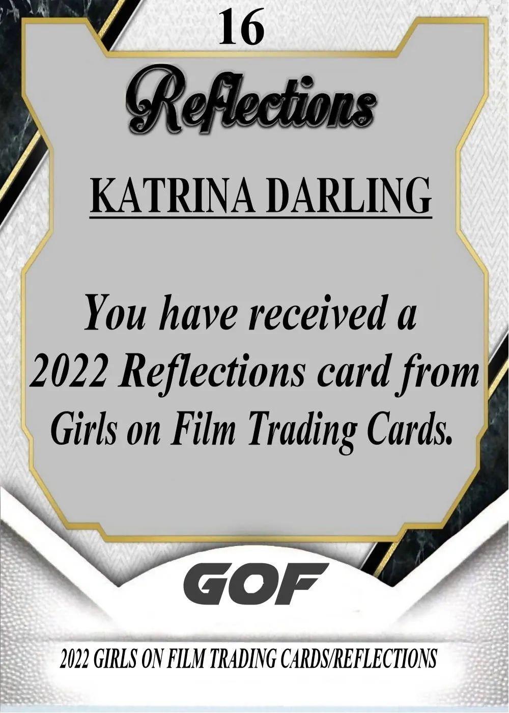 2022 GOF Reflections Katrina Darling Nude Card