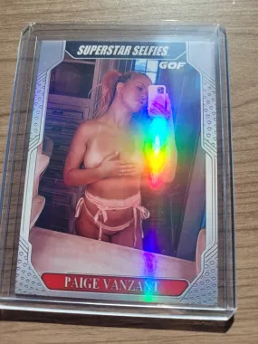 2022 GOF Superstar Selfies Paige Vanzant Nude Refractor Card