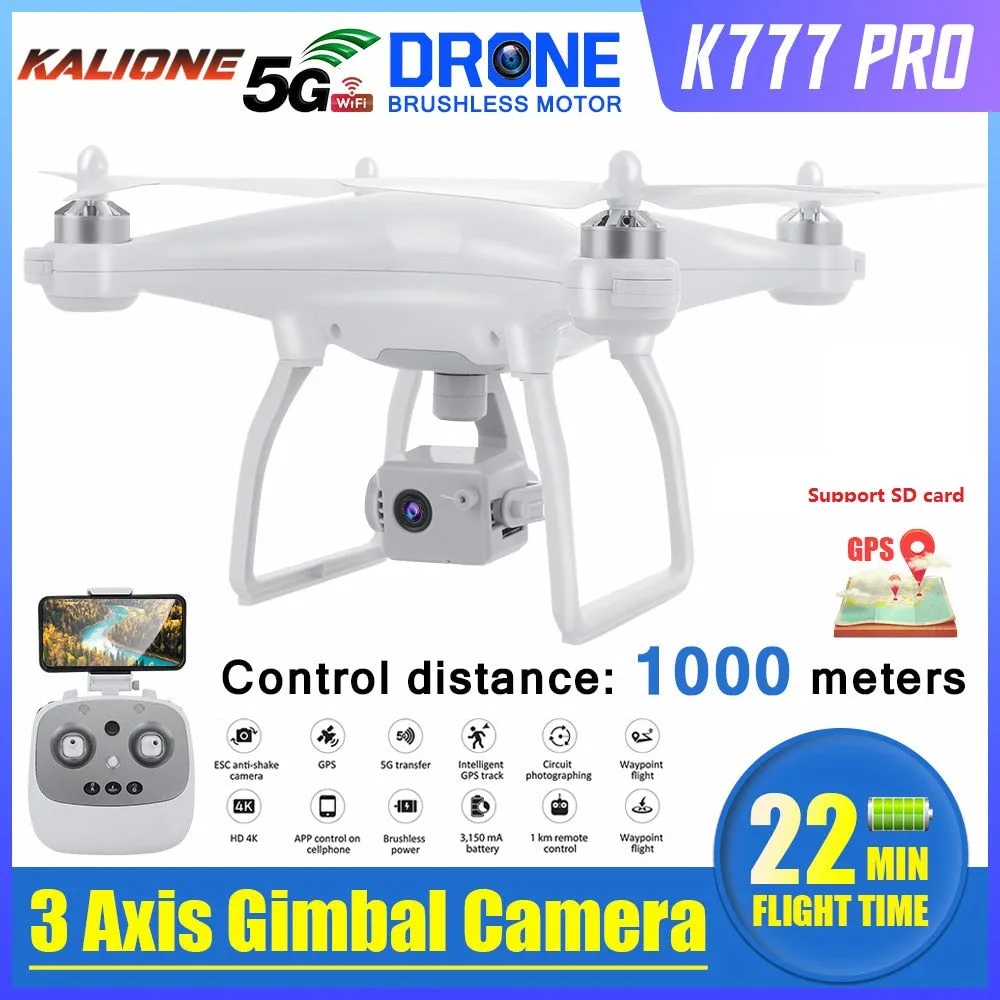 5G WiFi Newest HD K777 PRO Drone 3 Axis Gimbal Camera