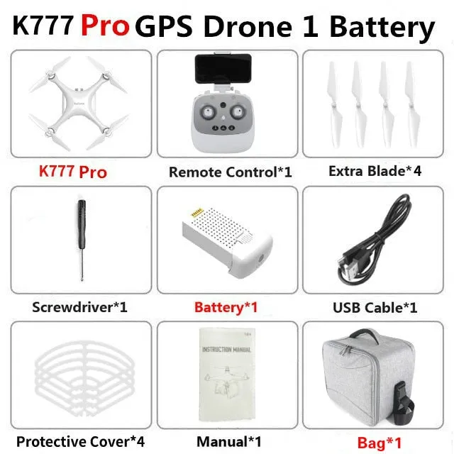 5G WiFi Newest HD K777 PRO Drone 3 Axis Gimbal Camera