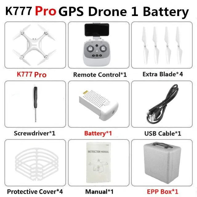 5G WiFi Newest HD K777 PRO Drone 3 Axis Gimbal Camera