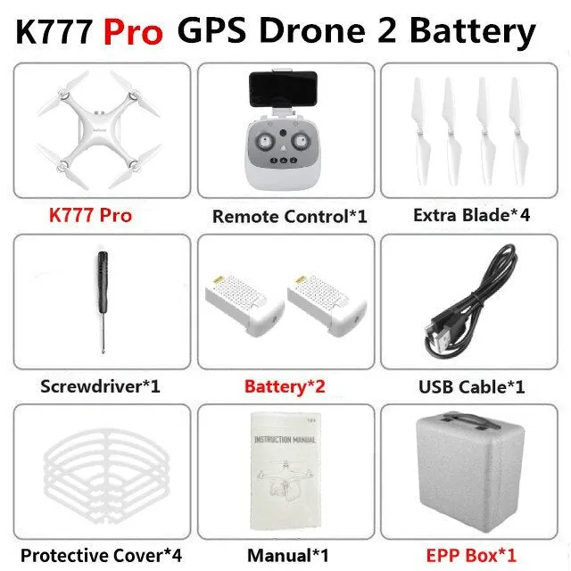 5G WiFi Newest HD K777 PRO Drone 3 Axis Gimbal Camera