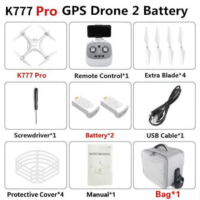 5G WiFi Newest HD K777 PRO Drone 3 Axis Gimbal Camera