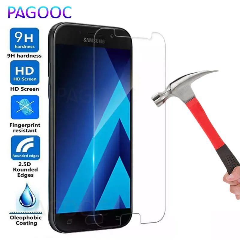 9H Tempered Glass on the for Samsung Galaxy A3 A5 A7 J1 J3 J5 J7 2017 2015 2016 J510 J710 Screen Protector HD Protective Film