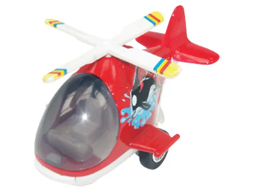 Air Whale Pullback Helicopter - Assorted Colors