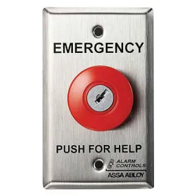 Alarm Controls KR-1KEY Latching Push Button with Key Reset