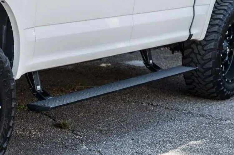 AMP Research 75101-01A Dodge Ram 1500 2002-2008 PowerStep™ Running Board Includes OEM style illumination Quad Cab