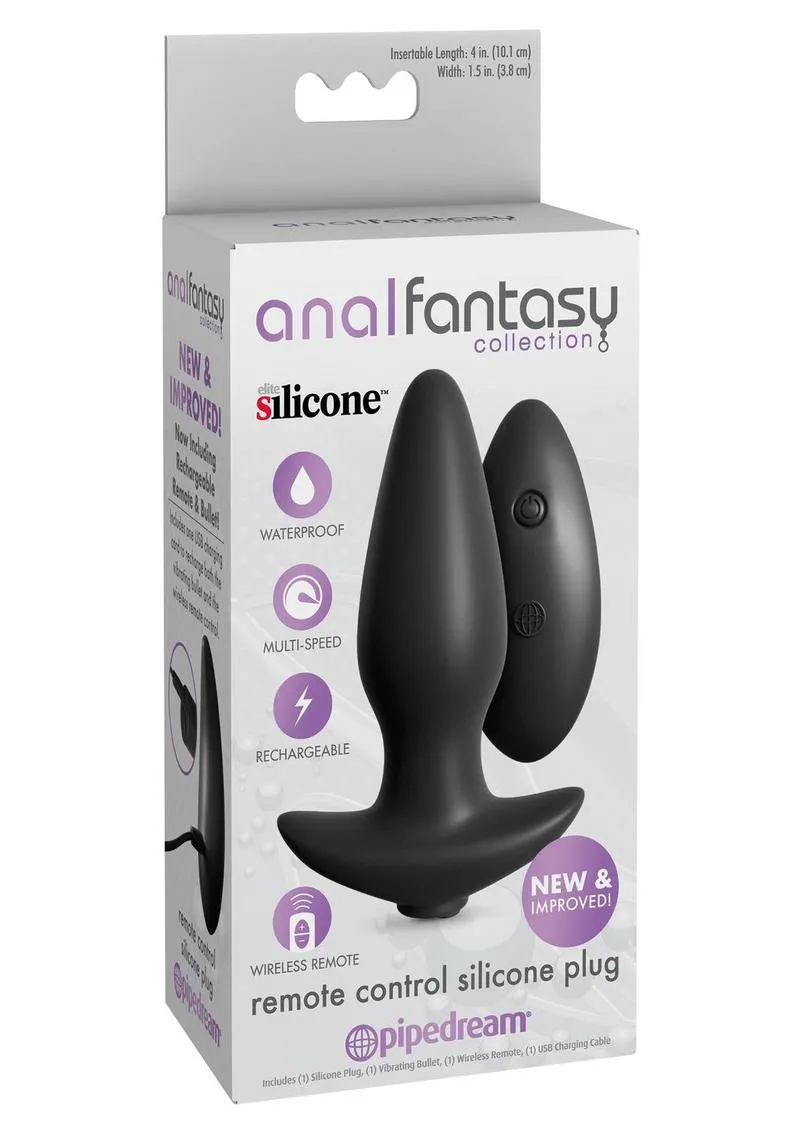 Anal Fantasy Collection Remote Control Silicone Plug Waterproof