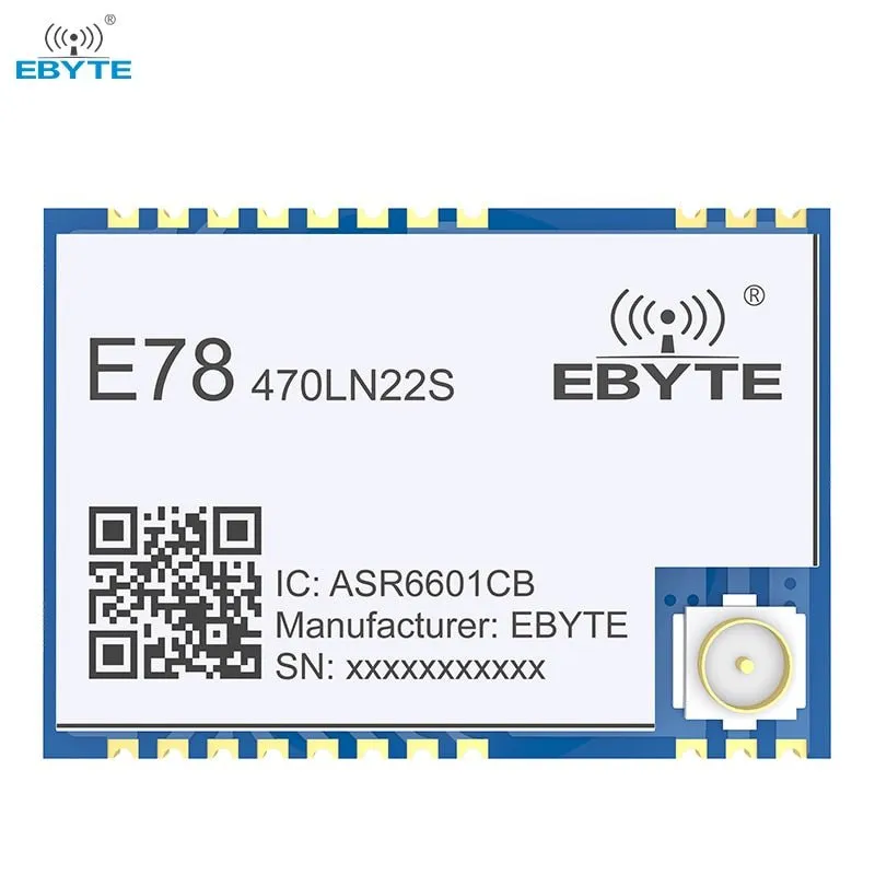 ASR6601 LoRa LoRaWAN SoC Node Module 433MHz 21dBm EBYTE Low Power Consumption 5.6Km Long Range E78-470LN22S(6601) LoRa Module