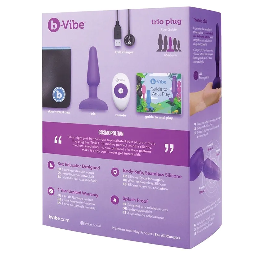 B-Vibe Trio Plug-Purple