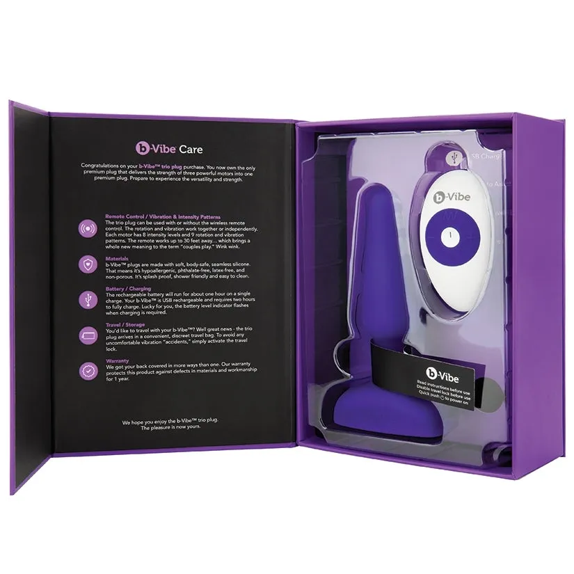 B-Vibe Trio Plug-Purple