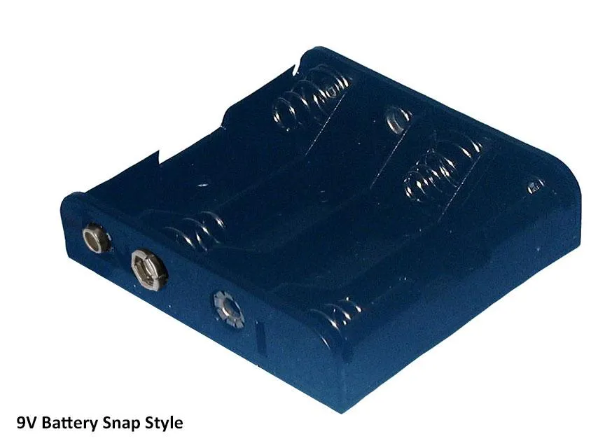 Battery Holder, (4) AA Cells with Snap Type