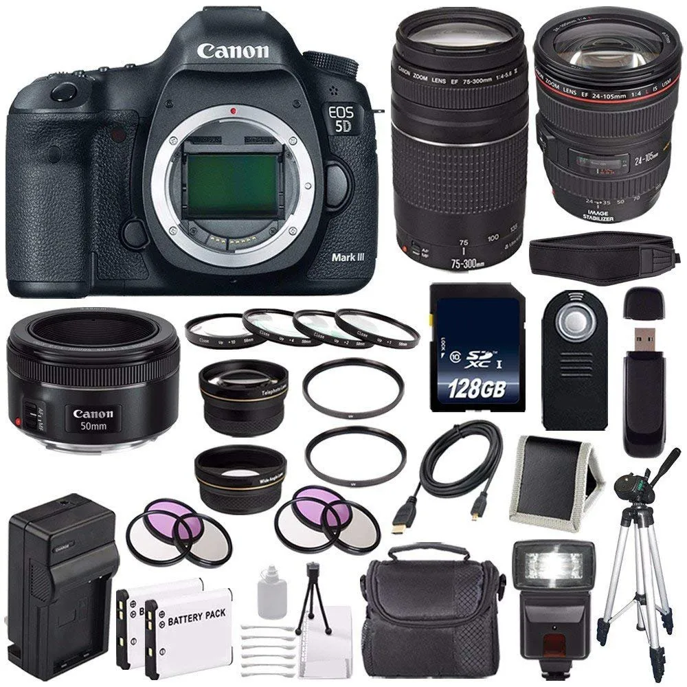 Canon EOD 5D III Digital Camera International Model   Canon EF 24-105mm f/4L IS USM Lens Bundle