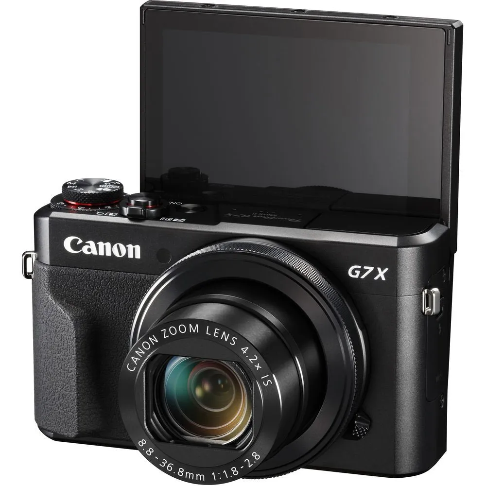 Canon PowerShot G7 X Mark II Point and Shoot Digital Camera   Extra Battery   Digital Flash   Camera Case Deluxe Bundle