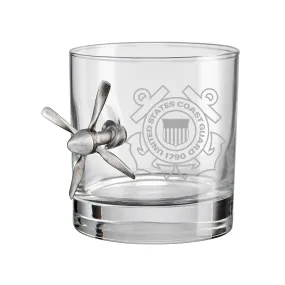 Coast Guard Propeller Rocks Glass - 11 oz.