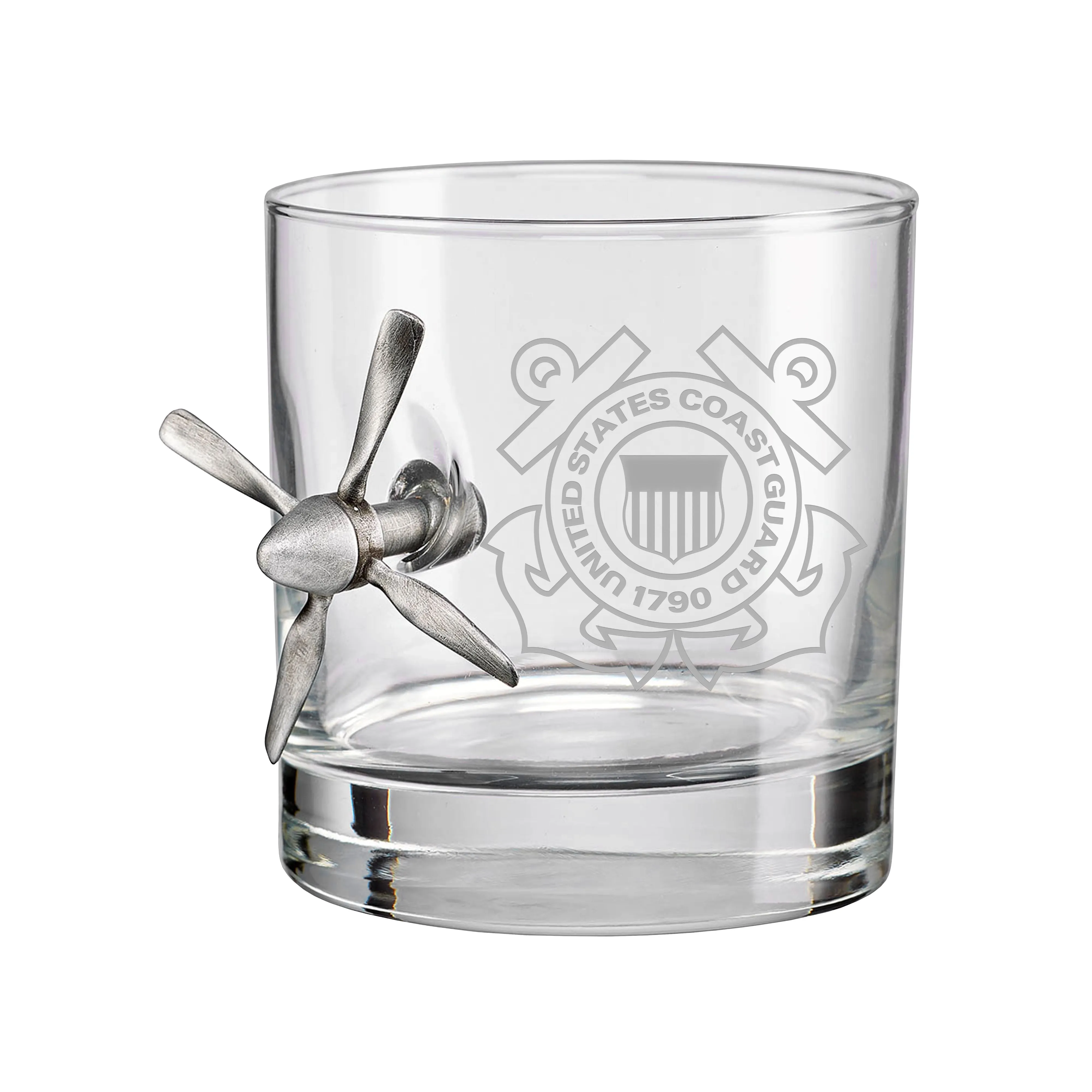 Coast Guard Propeller Rocks Glass - 11 oz.