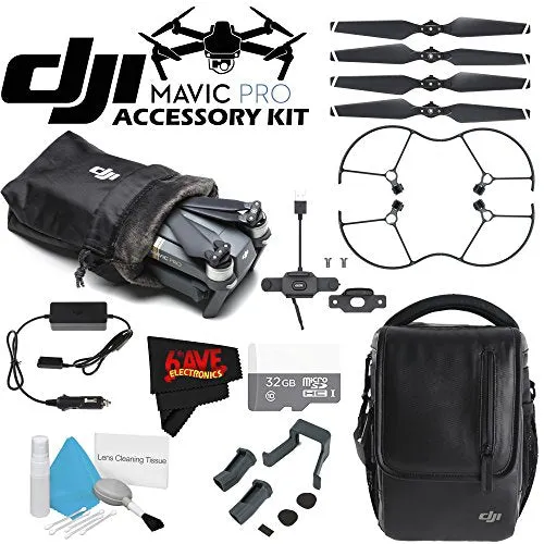 DJI Shoulder Bag for Mavic Pro   DJI Car Charger for Mavic Pro   Landing Gear Kit - Leg Extensions for DJI Mavic Bundle