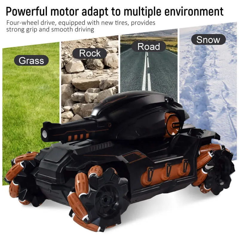 Electric Water Bomb Tank RC Toy - Remote Control Battle Car for Kids