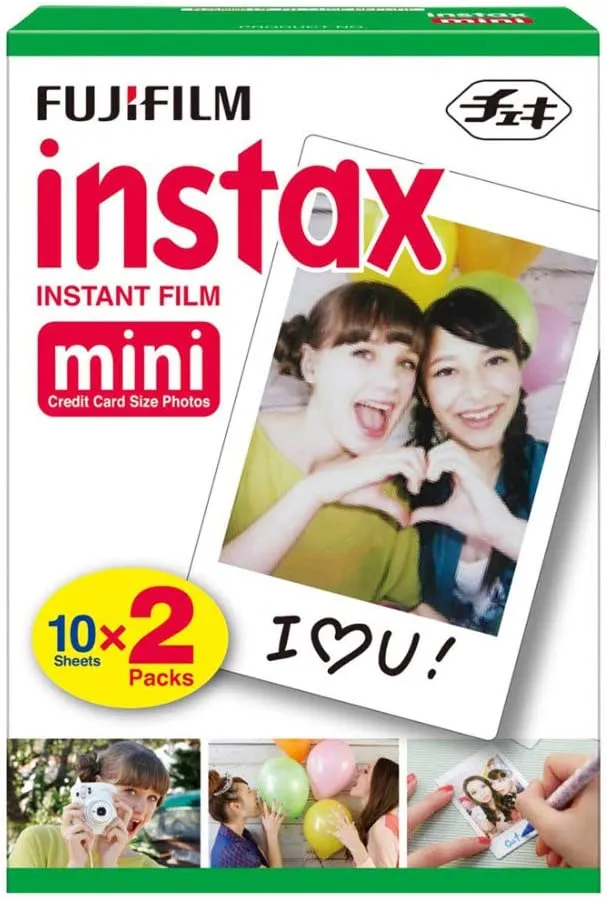 Fujifilm Instax Mini 9 Instant Camera (Flamingo Pink) with 20 Mini Films Bundle