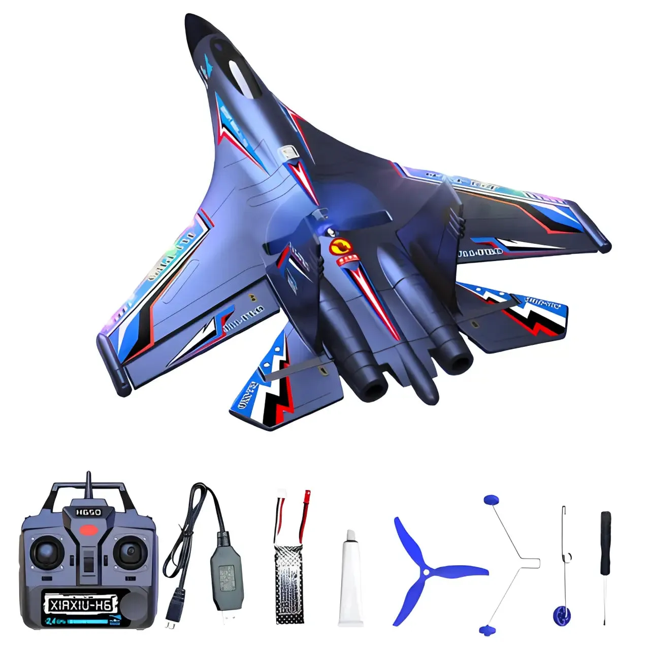 J11-Pro RC Stunt Jet, 6-Channel, Brushless Motor, 3D Mode, Gyro Stabilizer