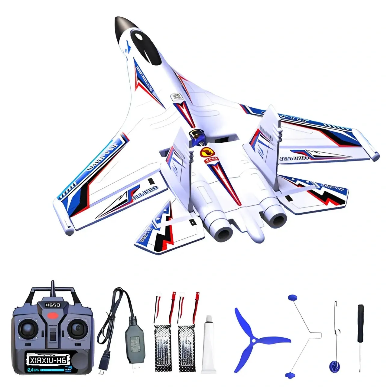 J11-Pro RC Stunt Jet, 6-Channel, Brushless Motor, 3D Mode, Gyro Stabilizer