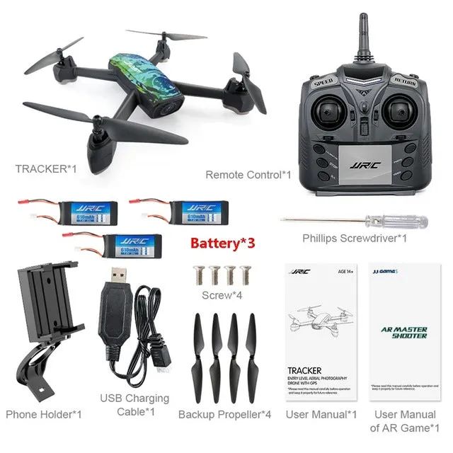 JJRC H55 TRACKER WIFI FPV With 720P HD Camera GPS Positioning RC Drone Quadcopter Camouflage RTF VS JJPRO P130 H37 MJX Bugs 6