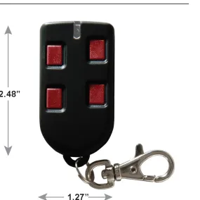 Long Range Keychain Transmitter, 4 Channel, 433MHz., JLRT-4BUTTON