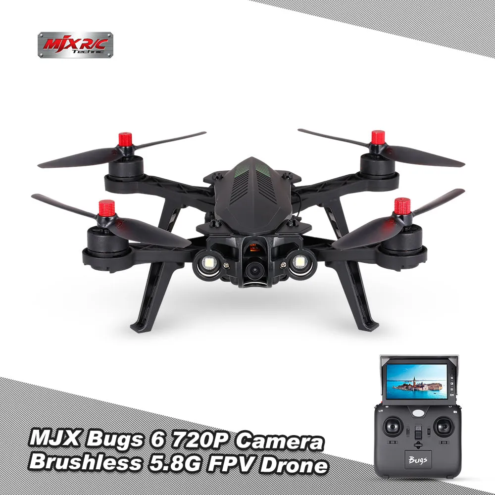 MJX Bugs 6 B6 720P Camera RC Drone Dron 5.8G FPV Drone 250mm Wheelbase High Speed Brushless Racing Quadcopter RC Quad Toys