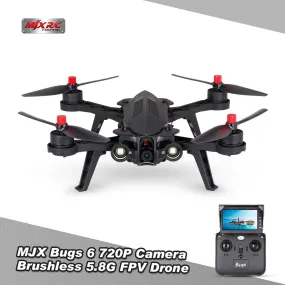 MJX Bugs 6 B6 720P Camera RC Drone Dron 5.8G FPV Drone 250mm Wheelbase High Speed Brushless Racing Quadcopter RC Quad Toys