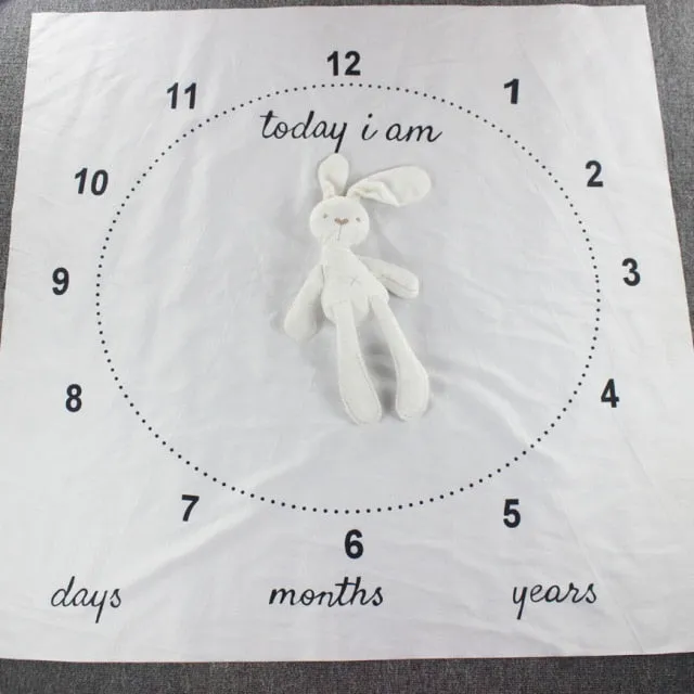 Newborn Baby Monthly Growth Milestone Blanket Photography Props Background Cloth Commemorate Rug Mat Baby Accessories